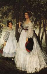 James Tissot The Two Sisters;Pprtrait